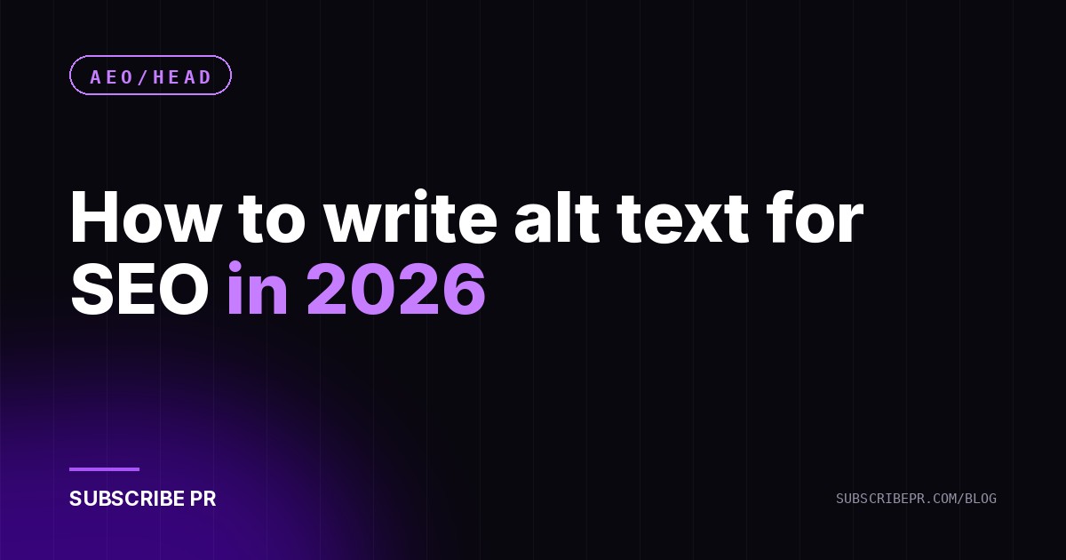 How to write alt text for SEO in 2026