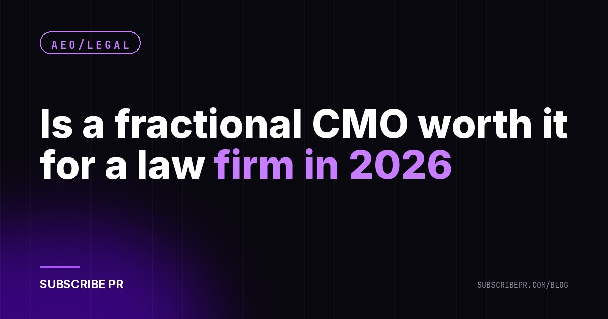 Is a fractional CMO worth it for a law firm in 2026