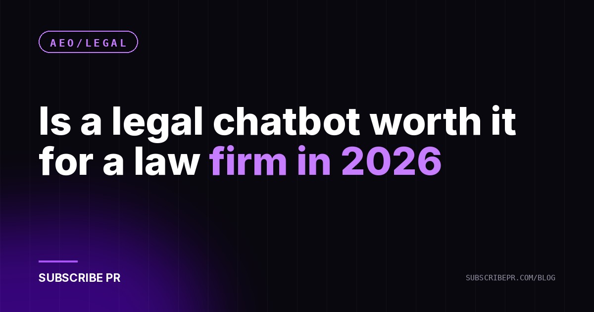 Is a legal chatbot worth it for a law firm in 2026