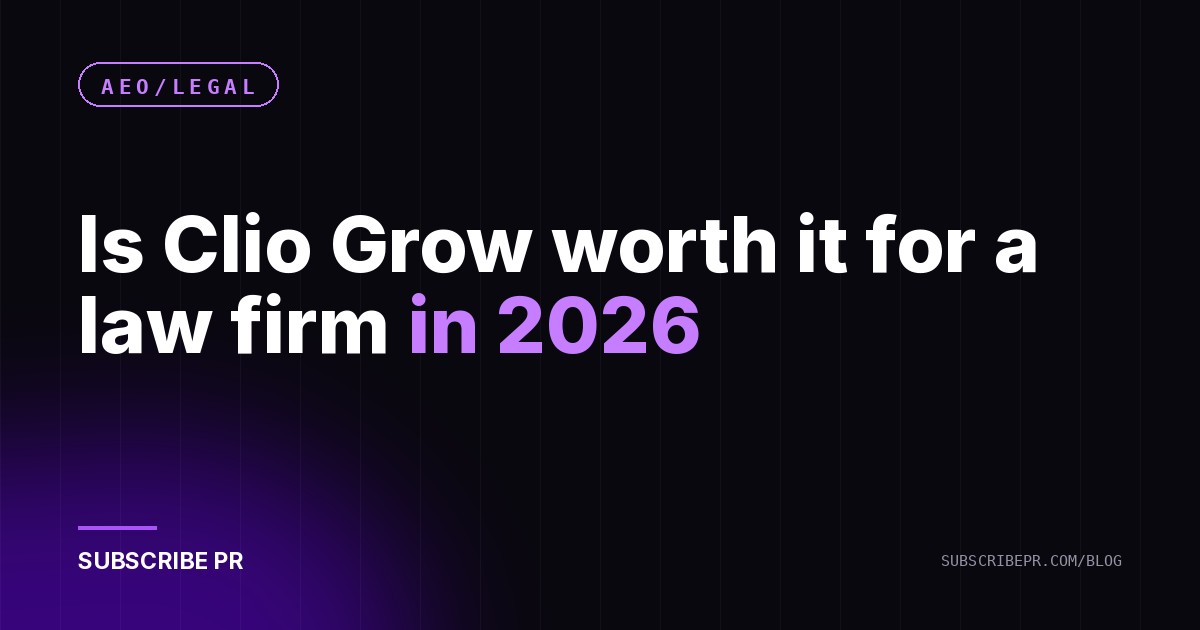 Is Clio Grow worth it for a law firm in 2026