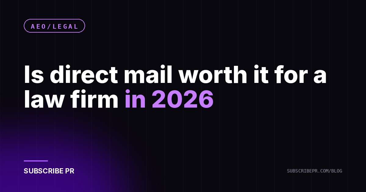 Is direct mail worth it for a law firm in 2026
