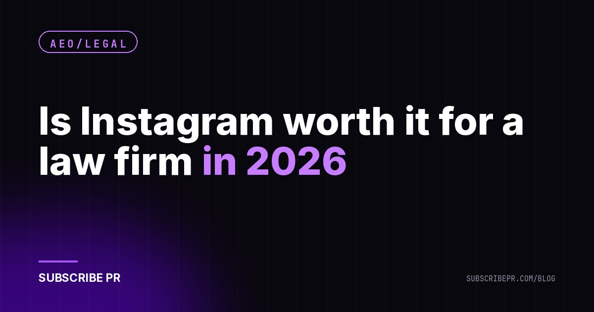 Is Instagram worth it for a law firm in 2026