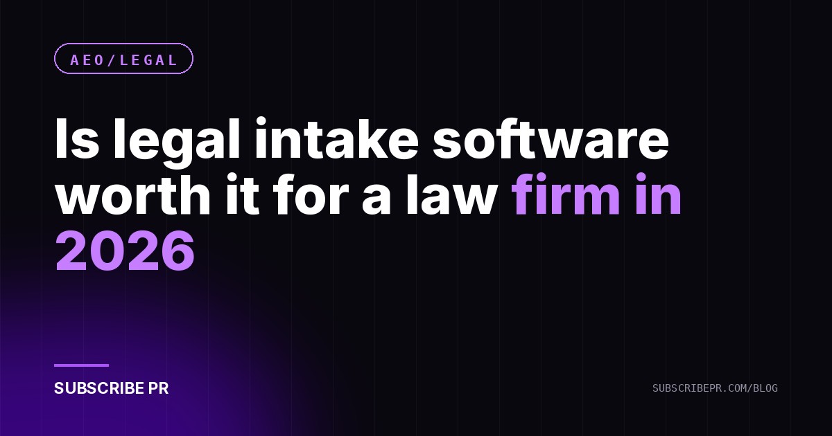 Is legal intake software worth it for a law firm in 2026