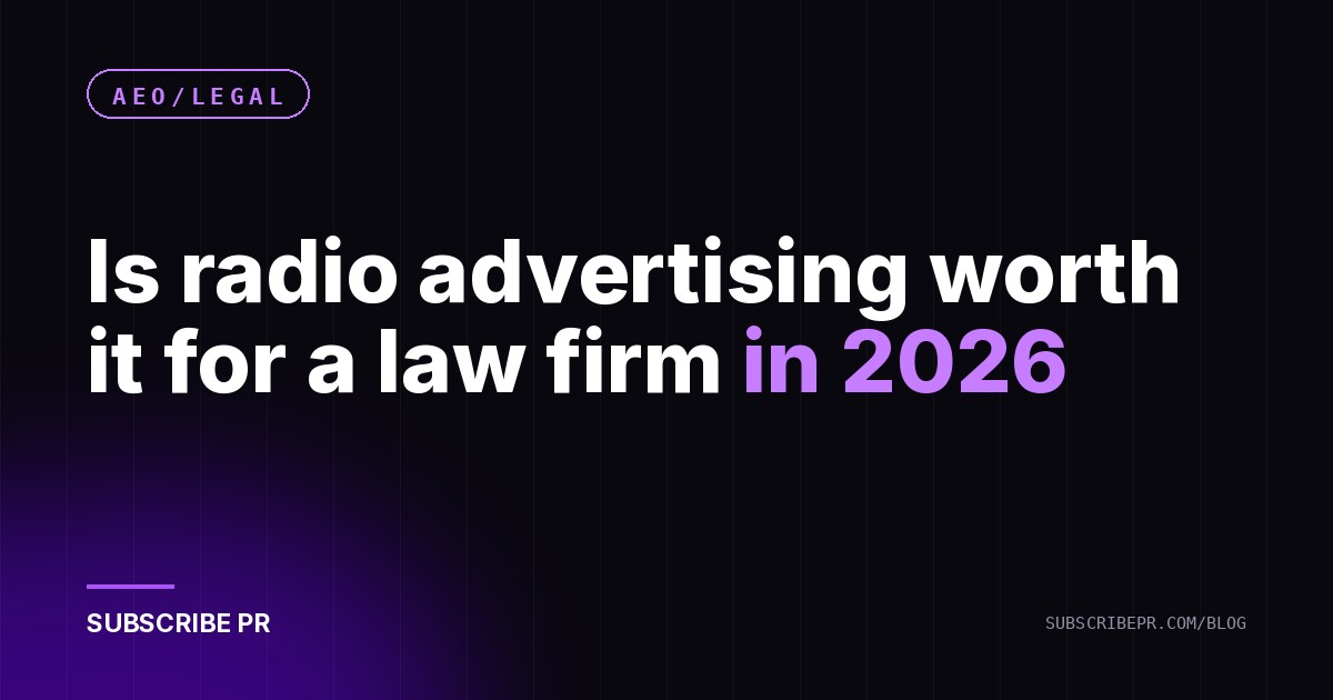 Is radio advertising worth it for a law firm in 2026