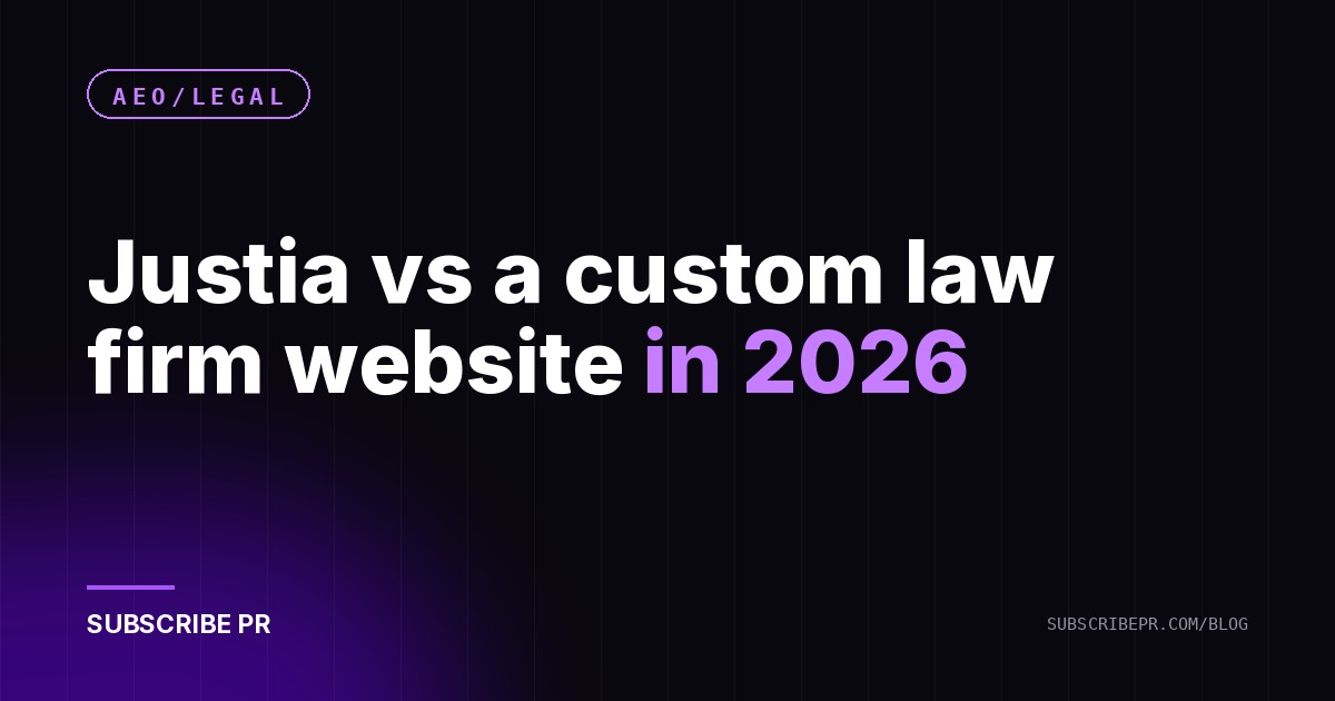 Justia vs a custom law firm website in 2026