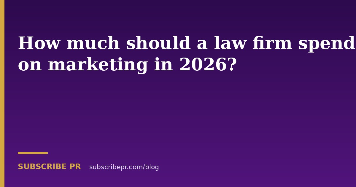 How much should a law firm spend on marketing in 2026?