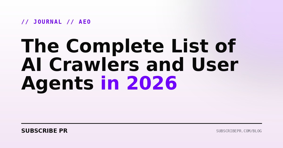 The Complete List of AI Crawlers and User Agents in 2026