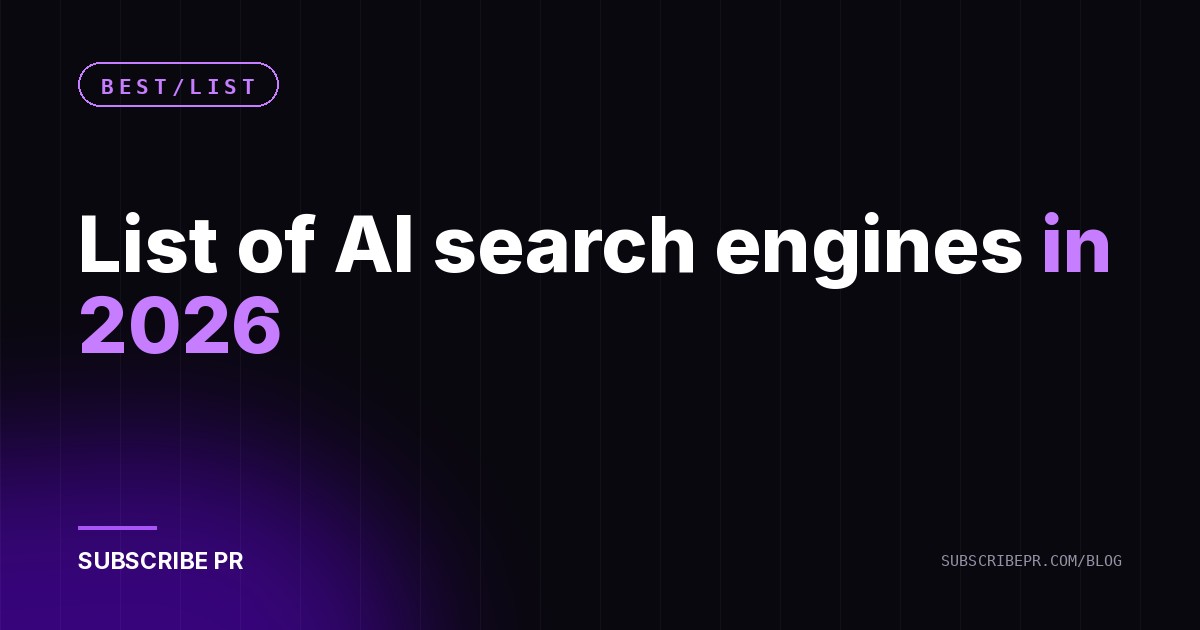 List of AI search engines in 2026