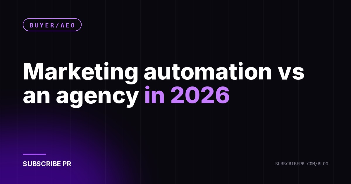 Marketing automation vs an agency in 2026