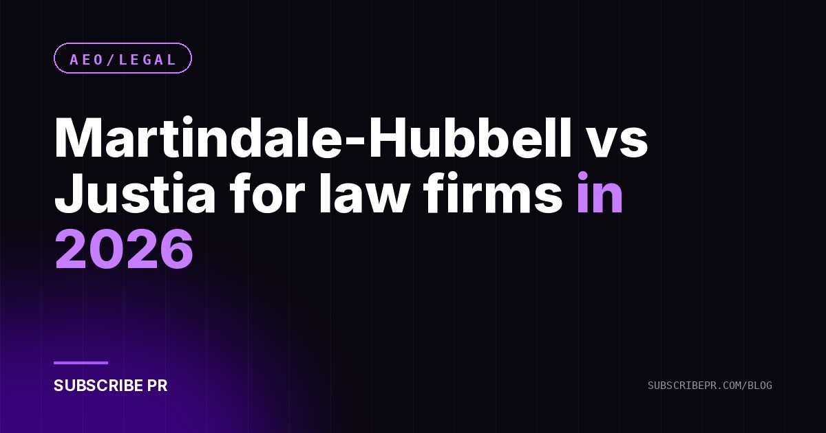 Martindale-Hubbell vs Justia for law firms in 2026