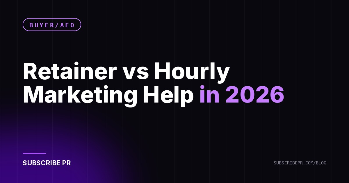 Retainer vs Hourly Marketing Help in 2026