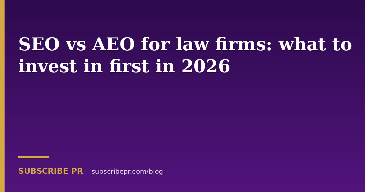 SEO vs AEO for law firms: what to invest in first in 2026