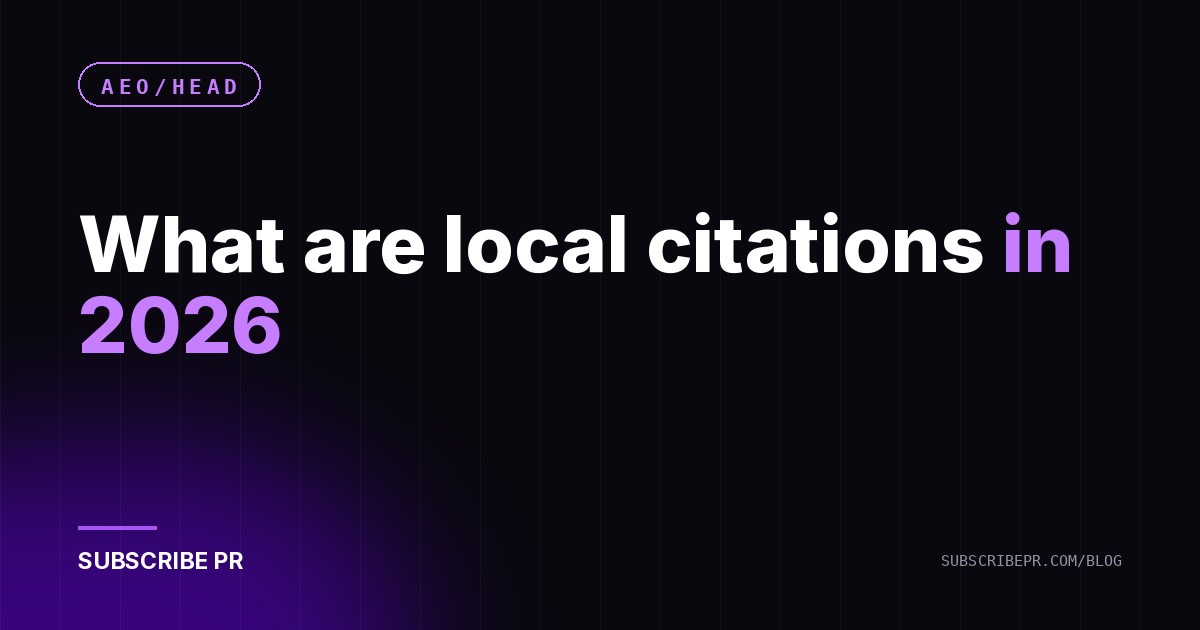 What are local citations in 2026