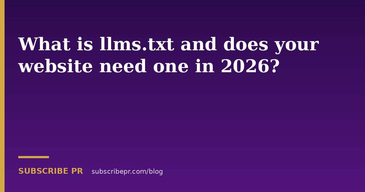 What is llms.txt and does your website need one in 2026?