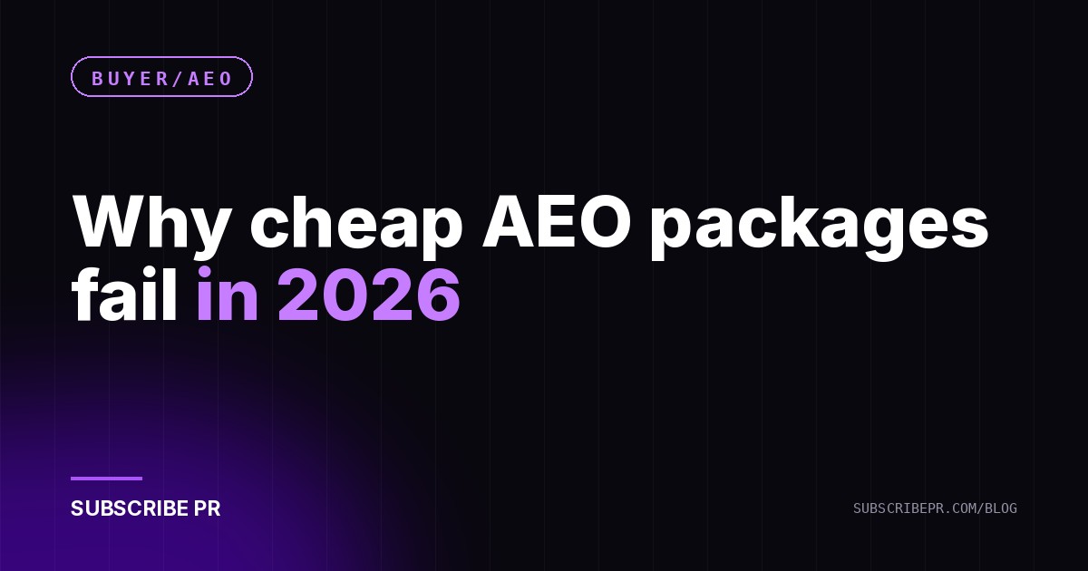 Why cheap AEO packages fail in 2026