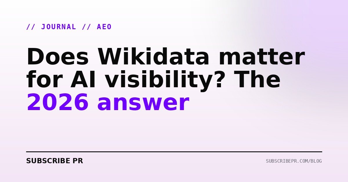 Does Wikidata matter for AI visibility? The 2026 answer